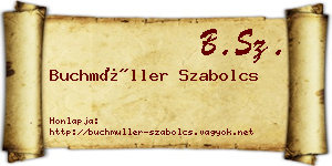 Buchmüller Szabolcs névjegykártya