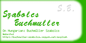 szabolcs buchmuller business card