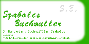 szabolcs buchmuller business card